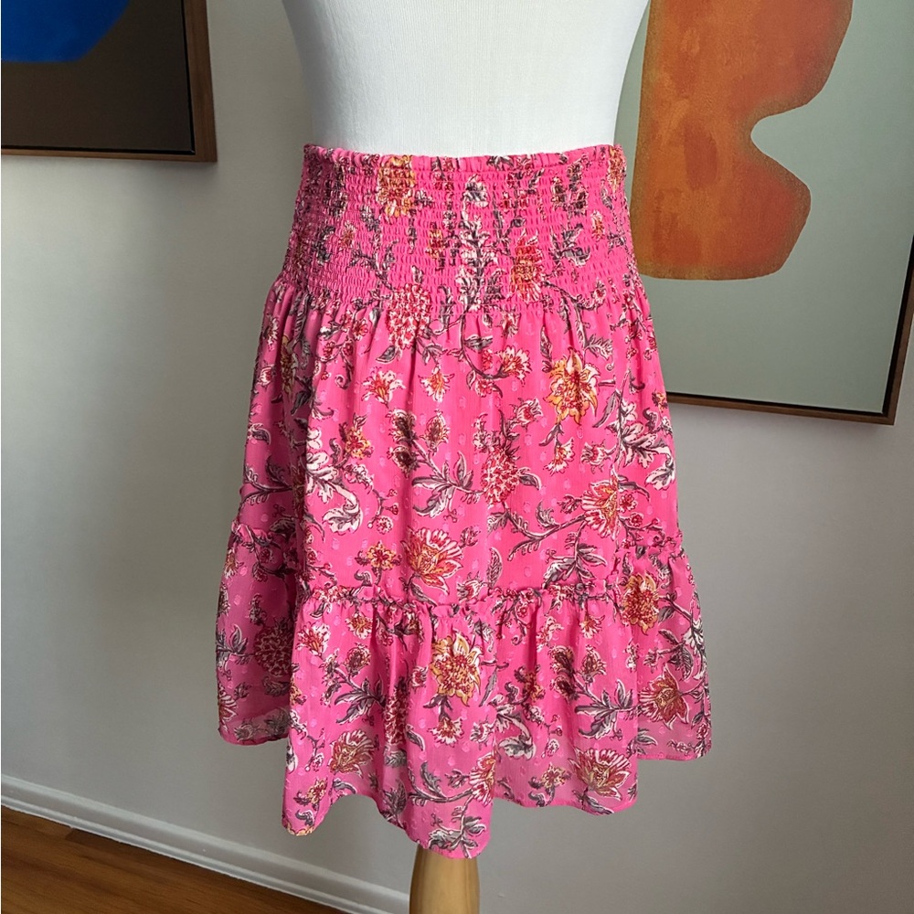 Joie Pink Floral Skirt